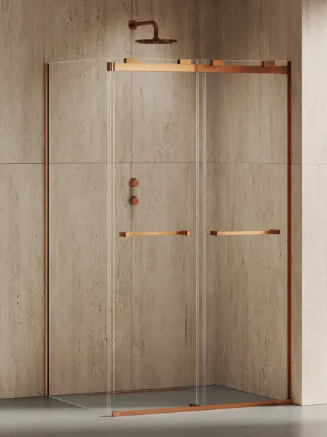 Kabina prysznicowa narożna 2D QUANTUM X COPPER BRUSHED
