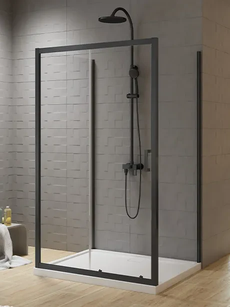 Kabina prysznicowa New Varia Black, przyścienna 1D
