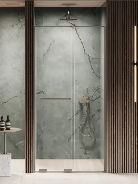 Drzwi wnękowe Smart Gunmetal Brushed, drzwi przesuwne, reling