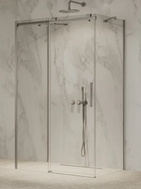 Kabina prysznicowa przyścienna 1D SOFTI GUNMETAL BRUSHED