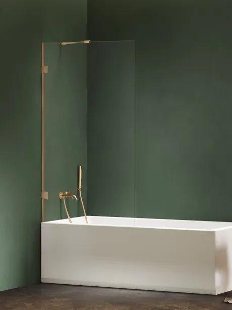 Parawan nawannowy OXIA GOLD BRUSHED stały jednoelementowy wspornik skośny