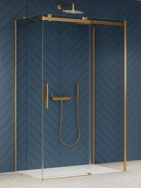 Kabina prysznicowa przyścienna 1D SOFTI GOLD BRUSHED