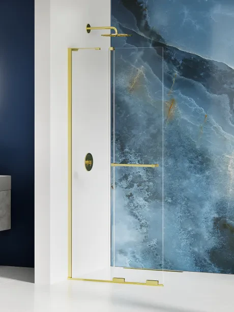 Kabina prysznicowa SMART LIGHT GOLD 1D walk-in - UCHWYT RELING-WSPORNIK KĄTOWY