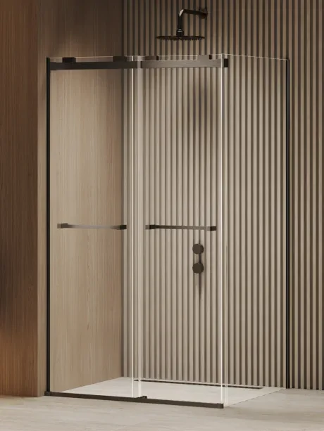 Kabina prysznicowa narożna 2D QUANTUM X GUNMETAL BRUSHED