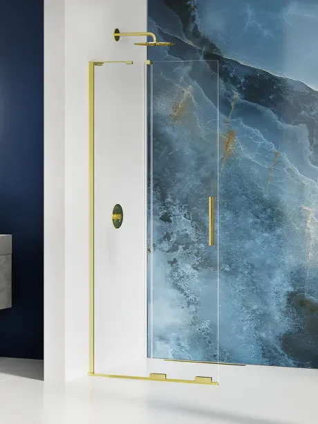 Kabina prysznicowa SMART LIGHT GOLD 1D walk-in -WSPORNIK KĄTOWY
