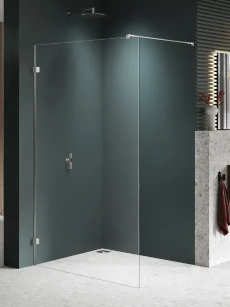 Kabina prysznicowa AVEXA NICKEL BRUSHED walk-in grubość szkła 6mm