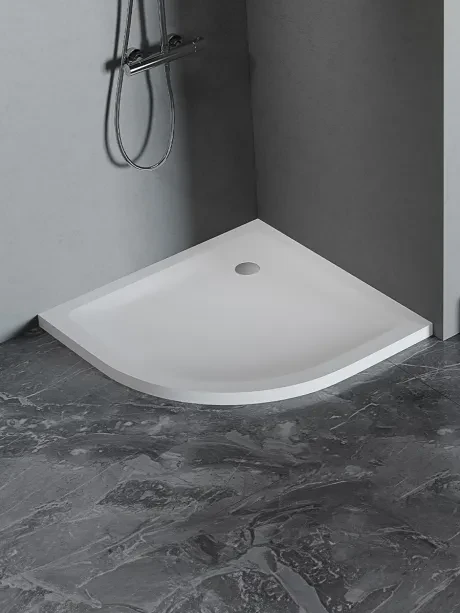 Brodzik akrylowy Mild Satin Półokrągły wysokość 4,5cm