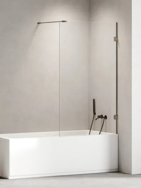 Parawan nawannowy OXIA GUNMETAL BRUSHED stały jednoelementowy wspornik prostopadły