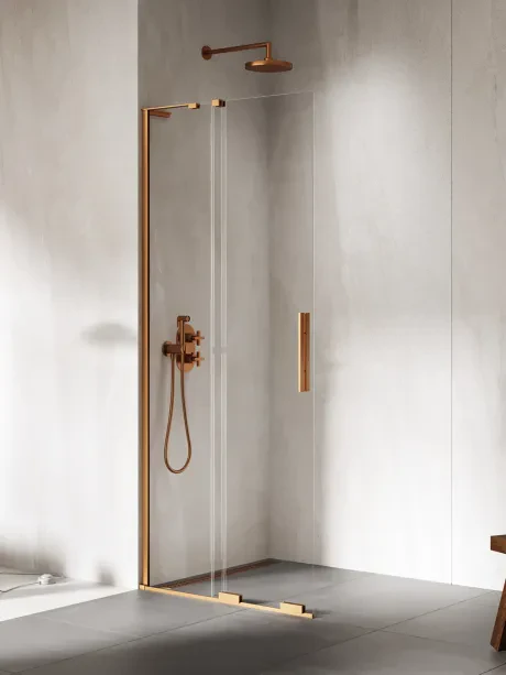 Kabina prysznicowa SMART COPPER BRUSHED 1D walk-in -WSPORNIK KĄTOWY